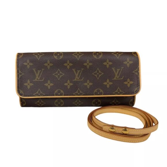 LOUIS VUITTON Shoulder Bag M51852 Monogram canvas Monogram Pochette Twin GM used - Picture 1 of 9